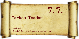 Torkos Teodor névjegykártya